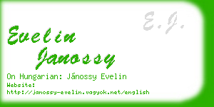 evelin janossy business card